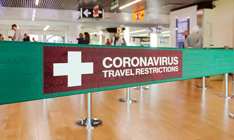 COVID-19 Travel Restriction Sign in Latin American airports